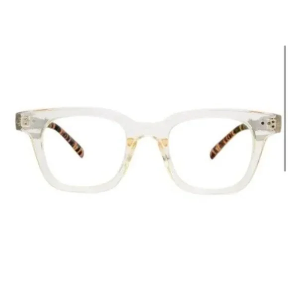 Rachel Zoe RZ Marnika Blue Light Blocker Fashion Glasses Womens Beige Animal Pri - Picture 7 of 12